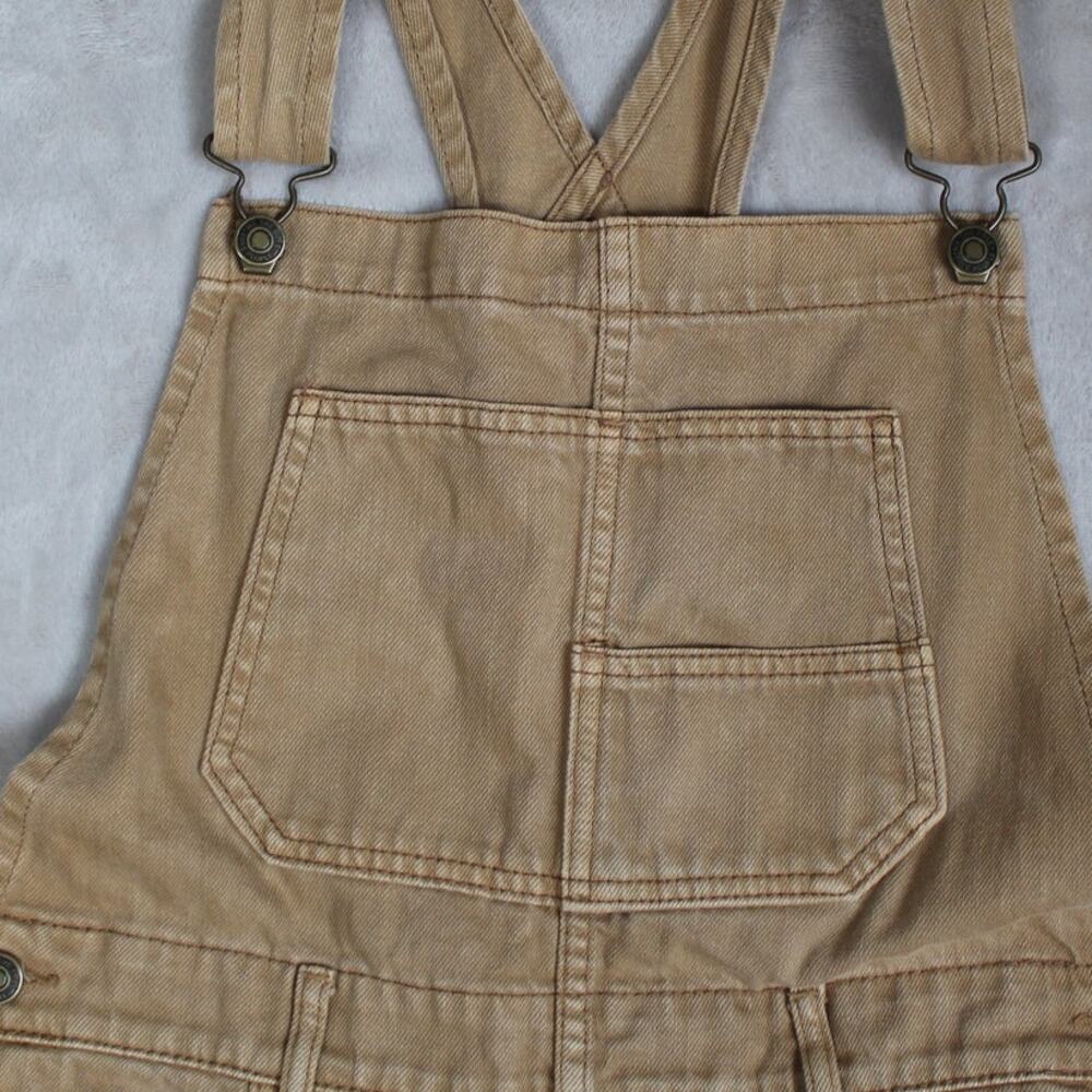 Free People Ziggy Overalls Womens Medium Tan Cotton Utility Carpenter Festival - Picture 4 of 8